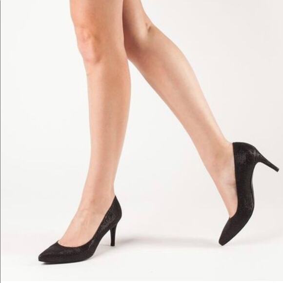 Stuart Weitzman Pinot Evening Pump Black Fabric shoes size 6 - Picture 9 of 9